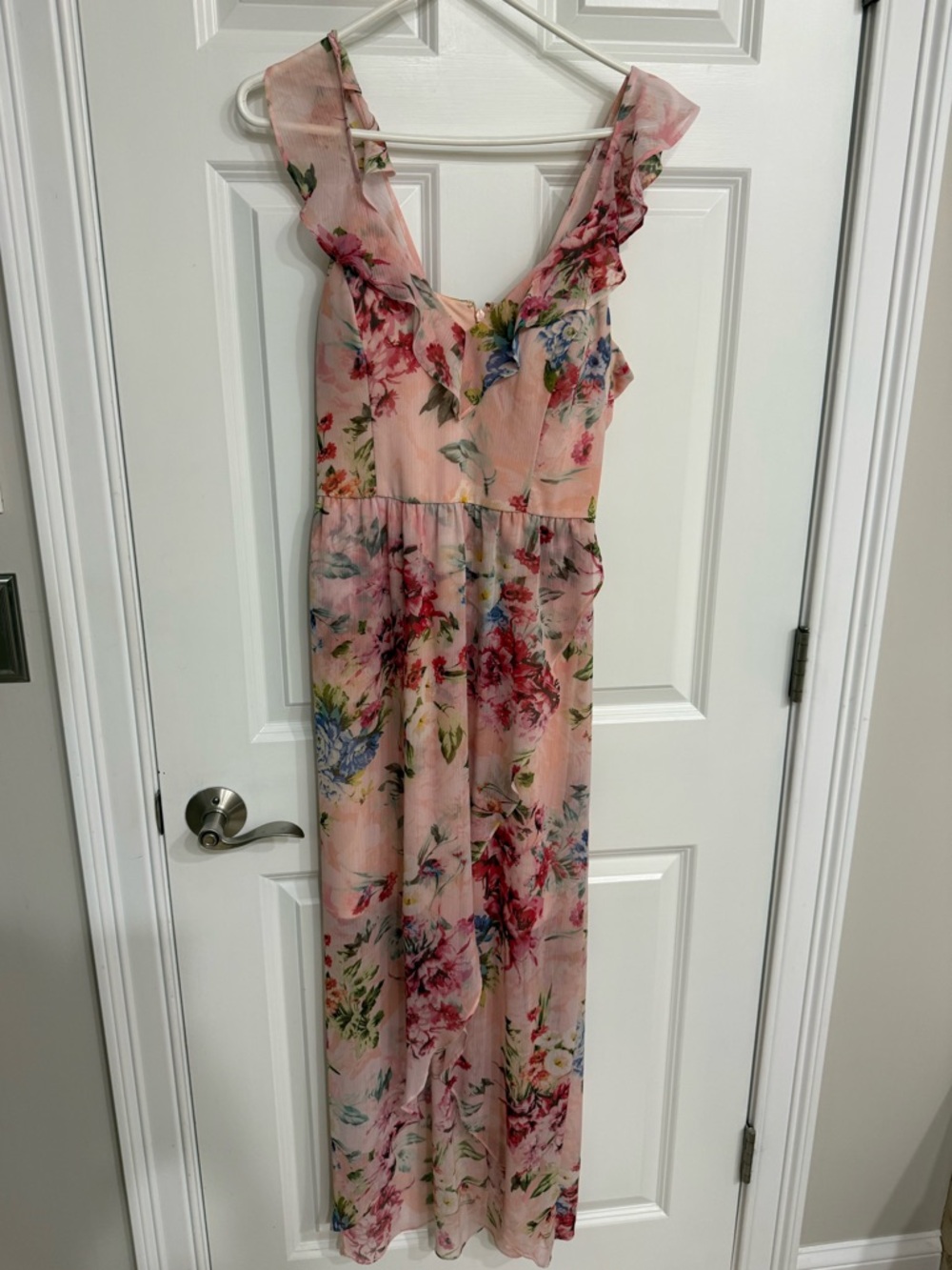 Guess Floral Peach and Multicolor Sleeveless Dress
